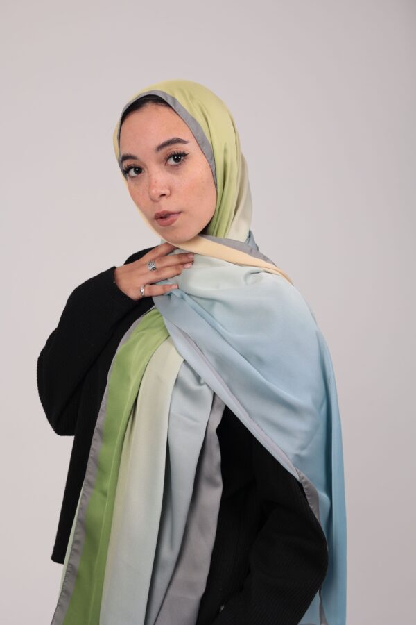 Gradient Colours Silk Scarf-KRRNG-23