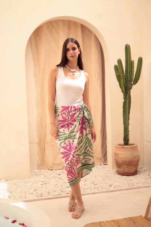 Silky Satin Beach Cover Up-01