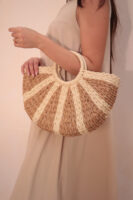 1025 Handmade Camel Straw Bag
