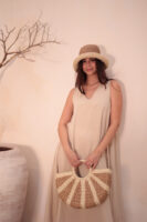 1025 Handmade Camel Straw Bag