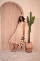 1024 Leopard Beige Straw Bag