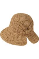 14527-Handmade Bowknot Camel Straw Hat