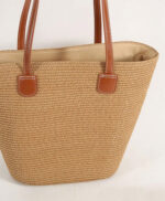 1043 Camel Straw Bag