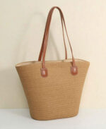 1043 Camel Straw Bag