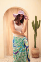 14232-Lilac Wide Straw Hat