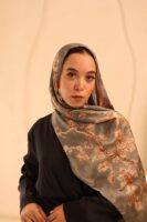 Almond Blossom Italian Silk Scarf-Fume