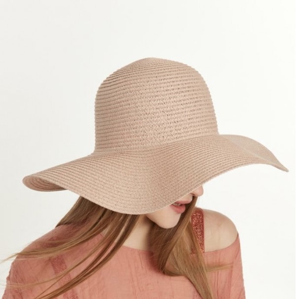 14232-Powder Wide Straw Hat