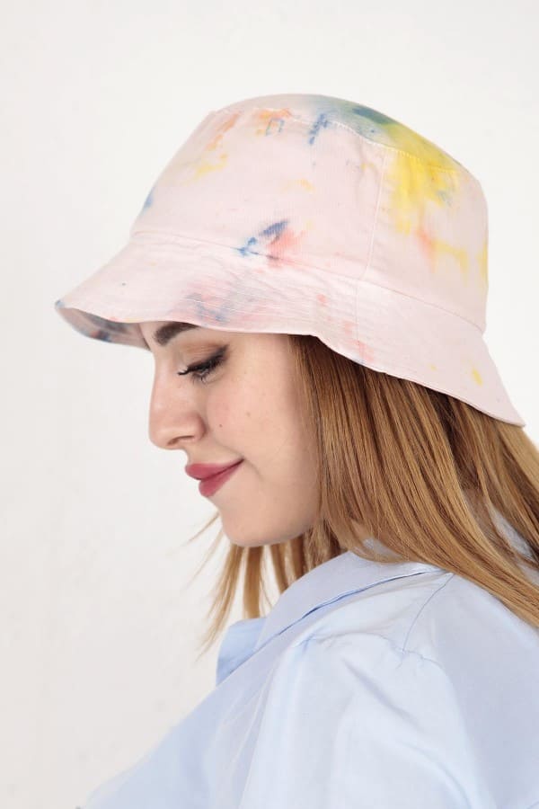 14043-Pink Tie Dye Bucket Hat