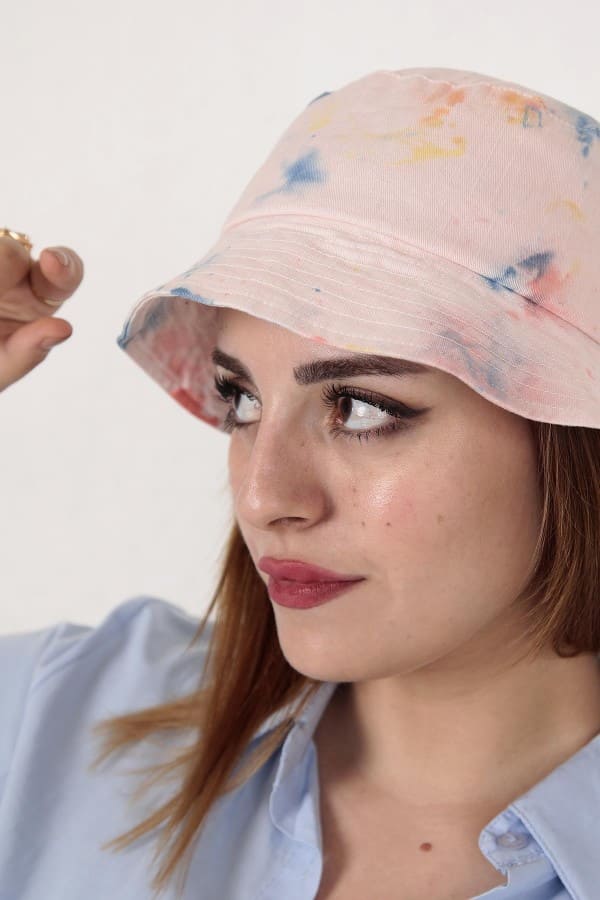 14043-Pink Tie Dye Bucket Hat