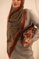 JOPHIEL Turkish Wooden Bursted Fabric Bag , Clutch, Shoulder Bag