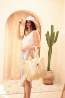 1042 Beige Straw Bag