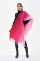 Luxurious Soft Turkish Cashmere Thick Shawl-Gradient Pink