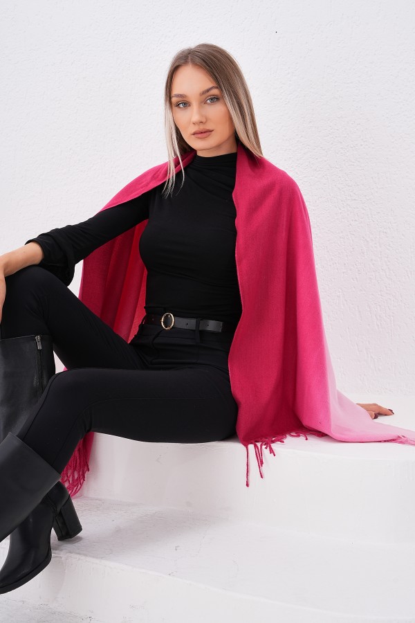 Luxurious Soft Turkish Cashmere Thick Shawl-Gradient Pink