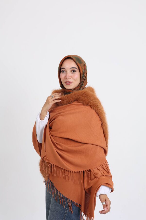 Premium Fur Tassel Poncho-Havan