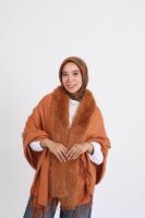 Premium Fur Tassel Poncho-Havan