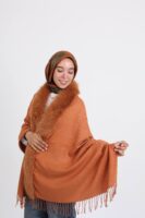 Premium Fur Tassel Poncho-Havan