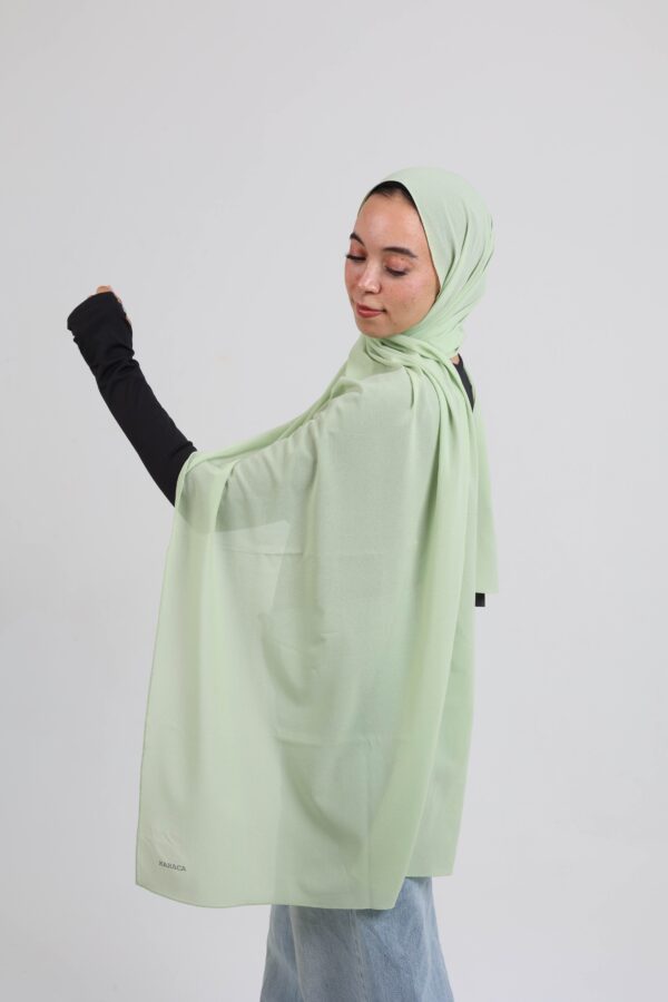 Natural Chiffon Scarf-Pistachio