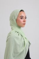 Natural Chiffon Scarf-Pistachio