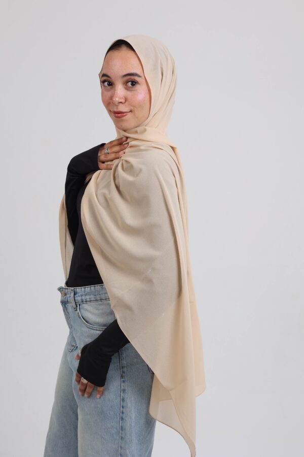Natural Chiffon Scarf-Beige