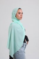 Natural Chiffon Scarf-Mint