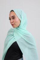 Natural Chiffon Scarf-Mint