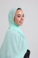 Natural Chiffon Scarf-Mint