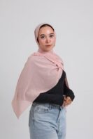 Natural Chiffon Scarf-Dusty rose