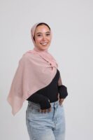 Natural Chiffon Scarf-Dusty rose