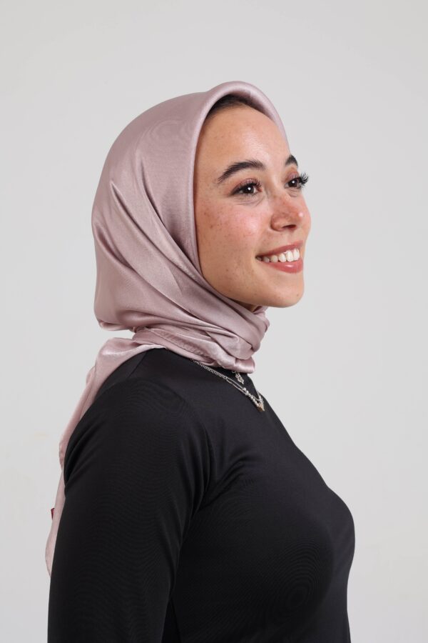 Janjan Silky Satin Square Scarf-Powder