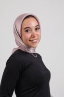 Janjan Silky Satin Square Scarf-Powder