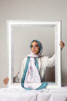 Silky Satin Flory Scarf-04