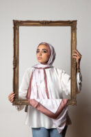 Silky Satin Flory Scarf-05
