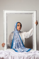 Silky Satin Flory Scarf-03