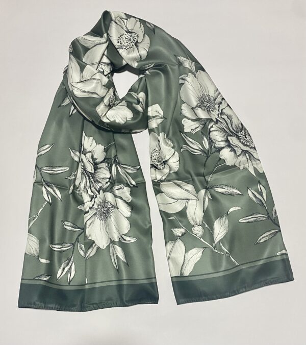 Silky Satin Flory Scarf-10