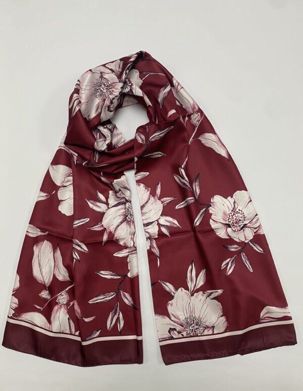 Silky Satin Flory Scarf-11