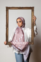 Silky Satin Flory Scarf-06