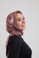 Shimmery Satin Square Scarf-Cashmere