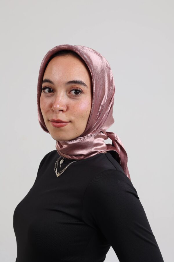 Shimmery Satin Square Scarf-Cashmere