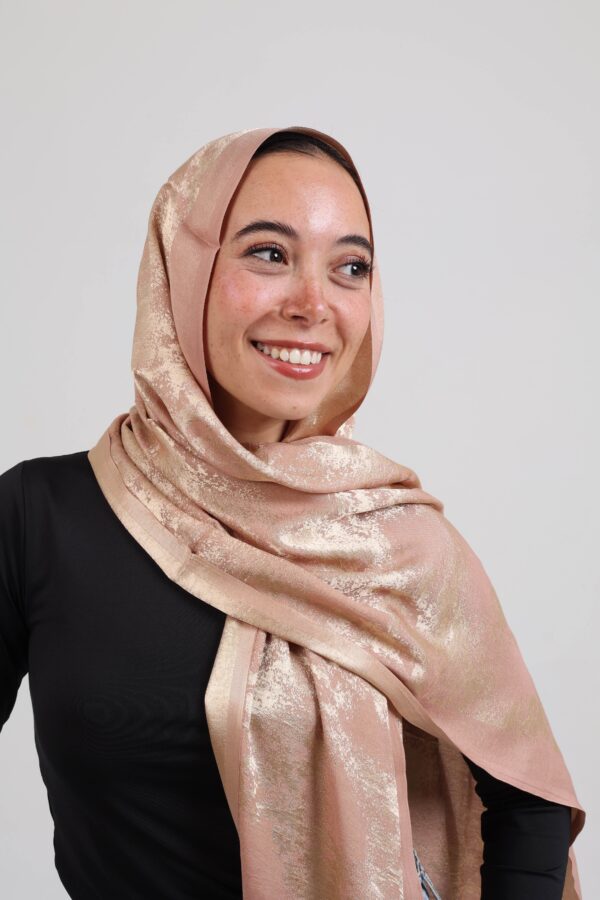Shimmery Turkish Pashmina Shawl-Rose Gold