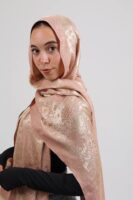 Shimmery Turkish Pashmina Shawl-Rose Gold