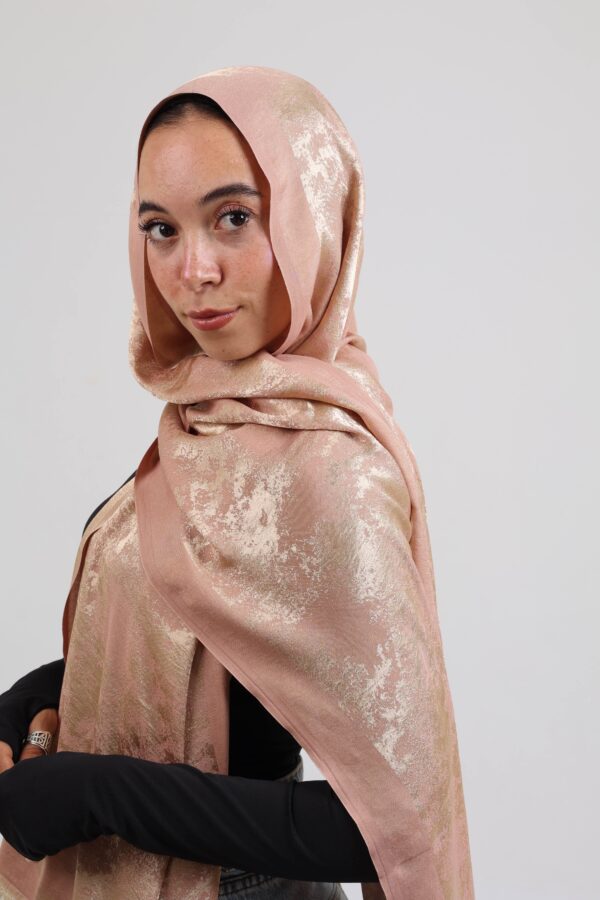 Shimmery Turkish Pashmina Shawl-Rose Gold