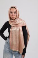 Shimmery Turkish Pashmina Shawl-Rose Gold