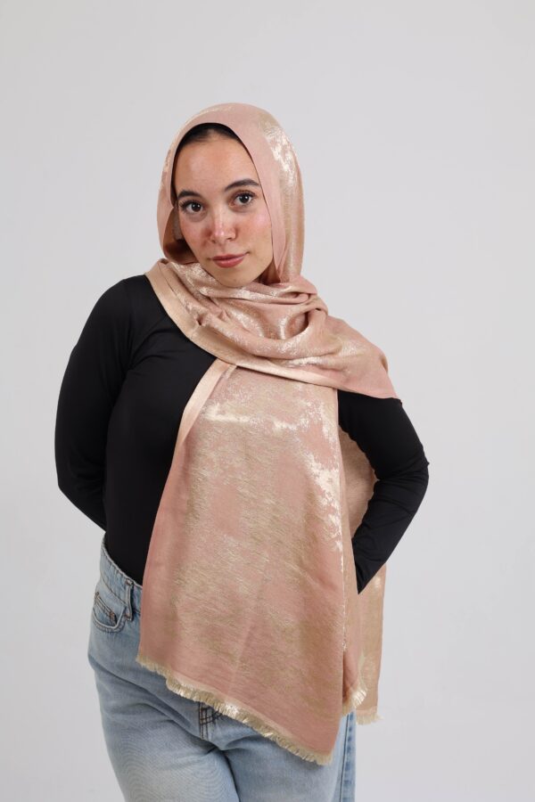 Shimmery Turkish Pashmina Shawl-Rose Gold