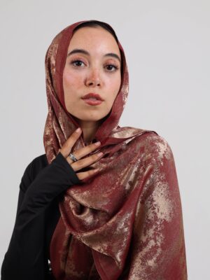Shimmery Turkish Pashmina Shawl-Bordo