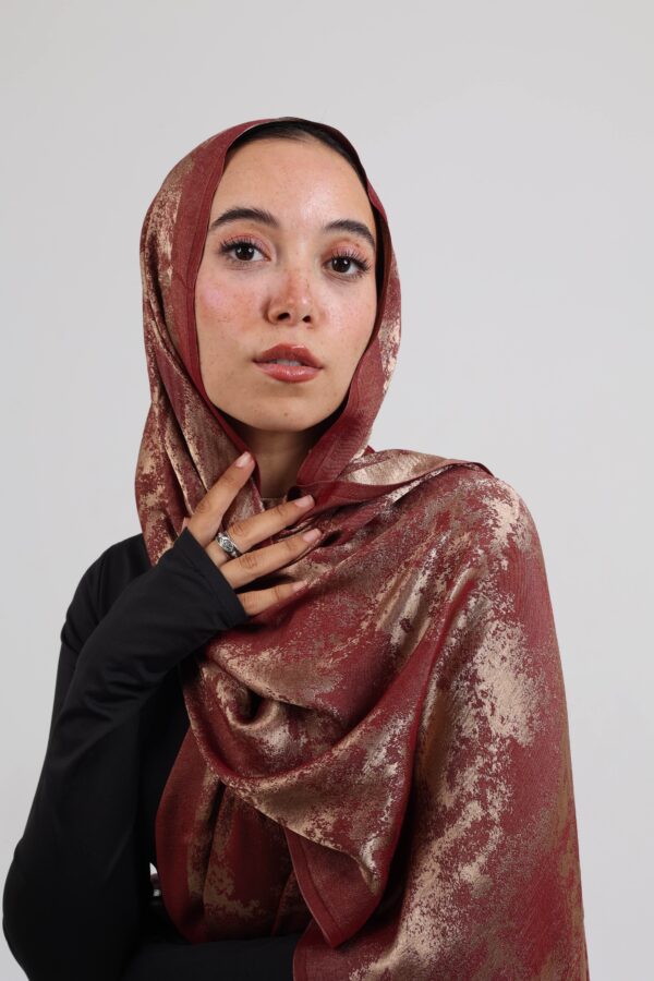 Shimmery Turkish Pashmina Shawl-Bordo