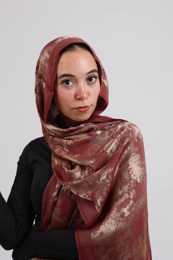 Shimmery Turkish Pashmina Shawl-Bordo