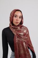 Shimmery Turkish Pashmina Shawl-Bordo