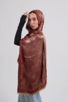Shimmery Turkish Pashmina Shawl-Bordo