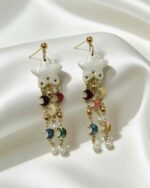 Jasper Handmade Polymer Clay Star Earrings