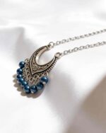 Jasper Silver Blue Pearl Necklace